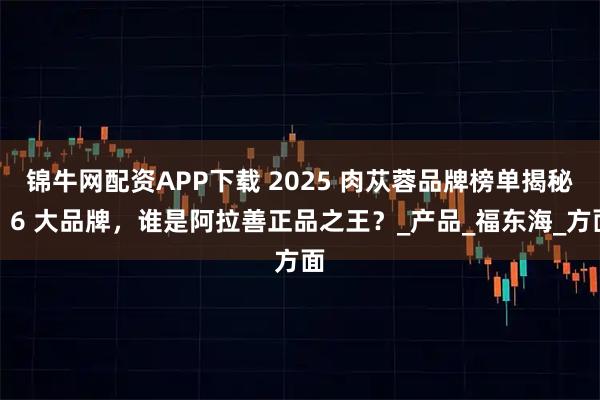 锦牛网配资APP下载 2025 肉苁蓉品牌榜单揭秘：6 大品牌，谁是阿拉善正品之王？_产品_福东海_方面