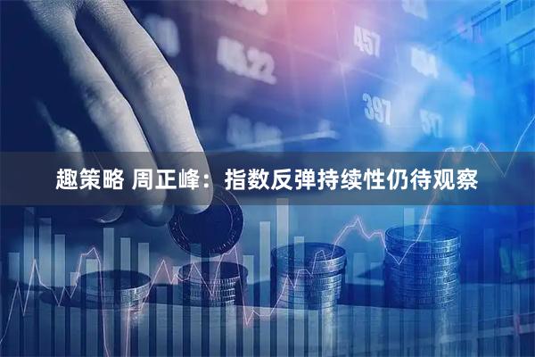 趣策略 周正峰：指数反弹持续性仍待观察