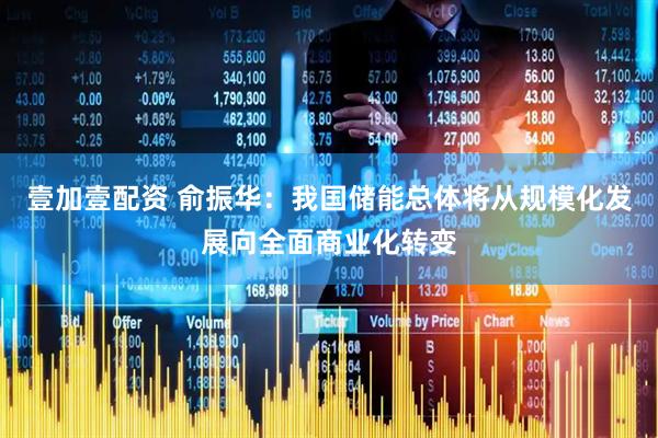 壹加壹配资 俞振华：我国储能总体将从规模化发展向全面商业化转变